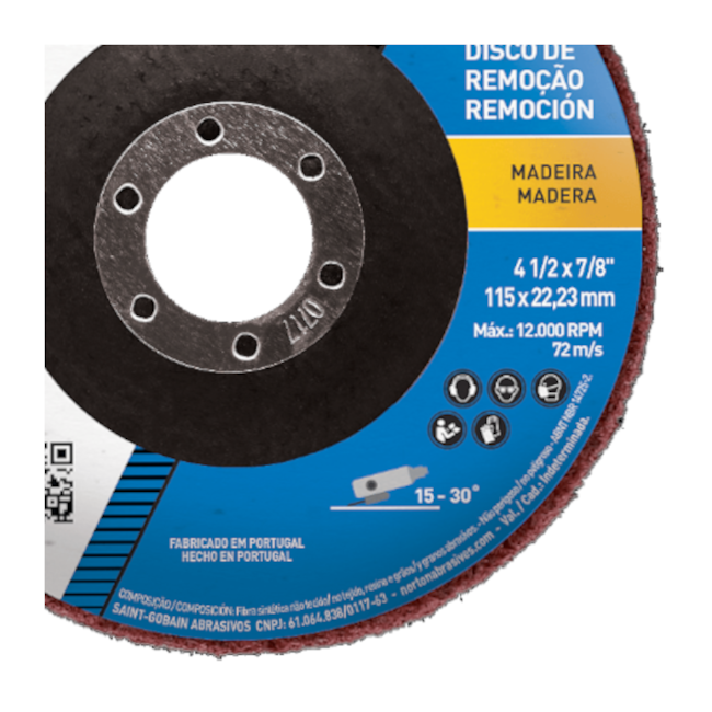 Disco de Lixa para Madeira 4.1/2