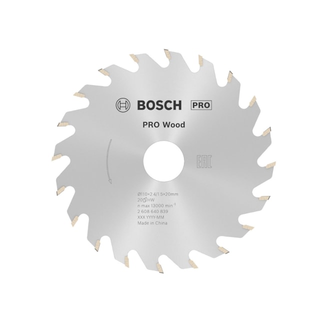 Disco de Serra Circular BOSCH PRO Wood para Madeira 4.3/8