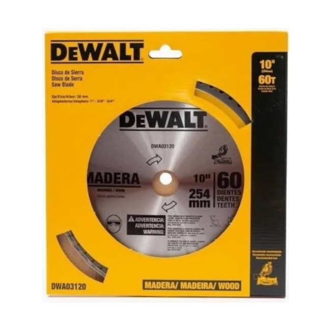 Disco de Serra Circular para Madeira 10'' X 60 Dentes DWA03120 DEWALT-e2a16a31-cef9-4217-8424-64fbb86c25db