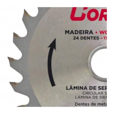 Disco de Serra Circular para Madeira 110mm 24 Dentes 60864 CORTAG-6630d6a3-19e9-4c5a-aa44-69c8bdd5c201