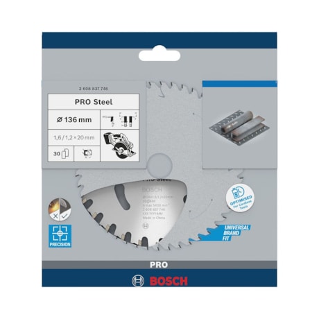 Disco de Serra Circular PRO Steel Cordles 5.3/8