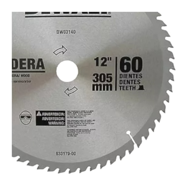 Disco de Serra Circular Widia 12'' 60 Dentes DWA03140 DEWALT-ccea3281-90cc-4838-8201-d4f2be6c877f