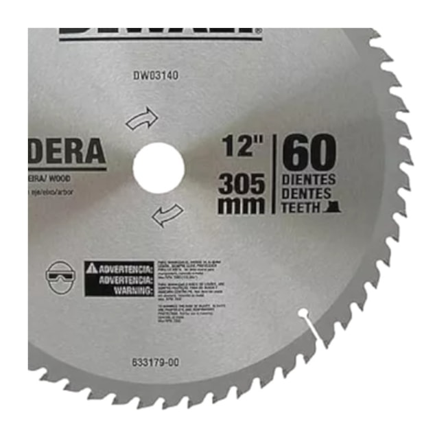 Disco de Serra Circular Widia 12'' 60 Dentes DWA03140 DEWALT-39296623-d92a-46fc-b0a3-56121a71fe5b
