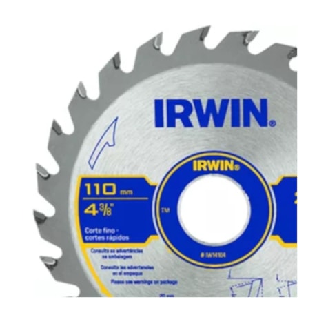 Disco de Serra Circular WIDIA 4.3/8'' 24 Dentes IW14104 IRWIN