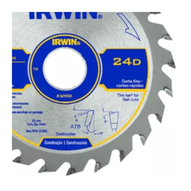 Disco de Serra Circular WIDIA 4.3/8'' 24 Dentes IW14104 IRWIN-cd5967c9-8072-4432-b8f1-fa3565f1dfea