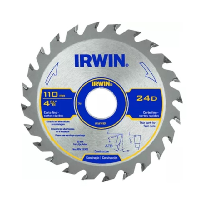 Disco de Serra Circular WIDIA 4.3/8'' 24 Dentes IW14104 IRWIN-866bfbf3-165e-4c9c-a648-62e9184fea01