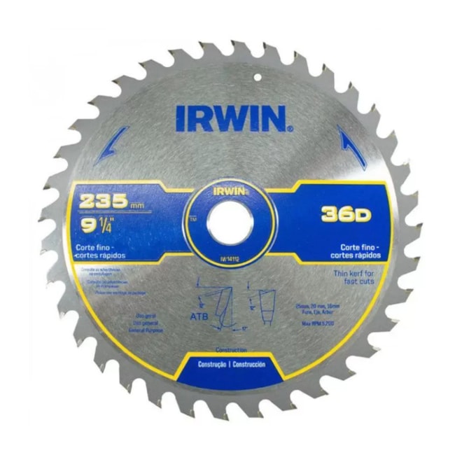 Disco de Serra Circular WIDIA 9.1/4'' 36 Dentes IW14112 IRWIN-3495c463-6b1a-4f4f-990f-4d5472959826
