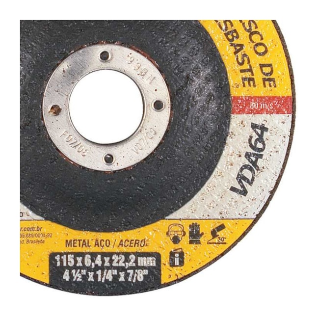 Disco Desbaste 4.1/2'' 1/4'' 7/8'' 1206640450 VONDER-dcf178d3-cd4e-462f-92fa-d8da3abe1b49