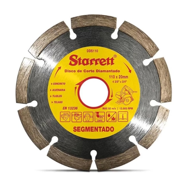 Disco Diamantado 100mm DDS110 STARRETT-59a89a17-8925-404d-b2b2-fa2ccbee0414