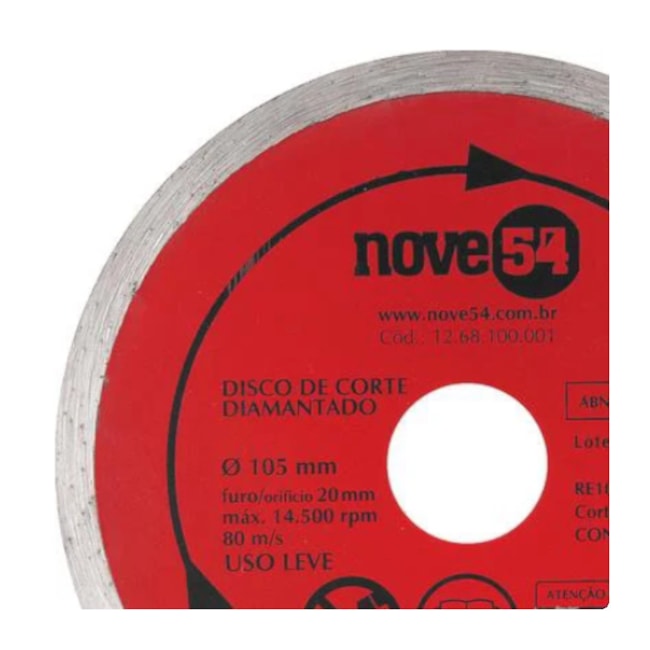 Disco Diamantado 105x20.0mm N1 1268100001 NOVE54-60e5cd58-0802-43bd-87d7-3c43eefd544b