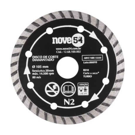 Disco Diamantado 105x20.0mm N2 1268100002 NOVE54-5530a434-e827-441d-889a-59524dcae240