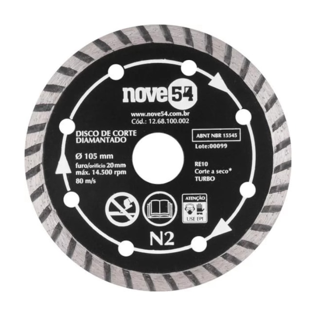 Disco Diamantado 105x20.0mm N2 1268100002 NOVE54-560e3ead-2137-470b-996c-311dec367f73