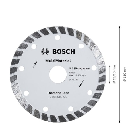 Disco Diamantado 110mm x 20.0mm 10mm Turbo 2608615230 BOSCH-0080380b-9d7c-4a0b-affa-79ea511521f4
