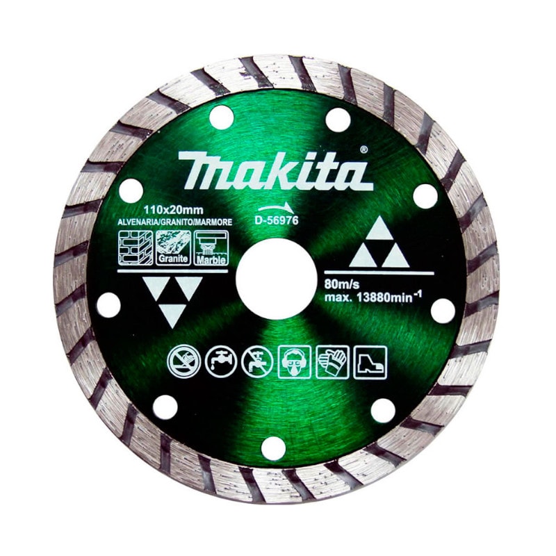 Disco Diamantado 110x20.0mm 8mm Turbo D-56976 MAKITA - Anhanguera