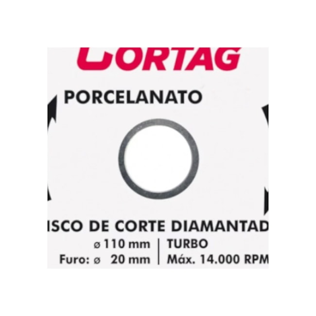 Disco Diamantado 110x20mm 8mm Turbo 60683 CORTAG-b5b905ec-c6f9-4749-b078-b8eefaabfa38