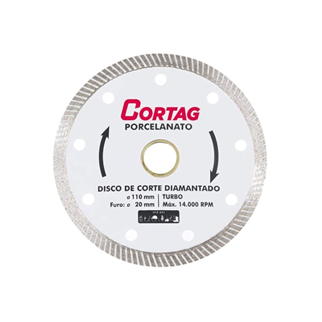 Disco Diamantado 110x20mm 8mm Turbo 60683 CORTAG-685ac73a-2a4a-4a3d-bfed-4cf46863a8c3