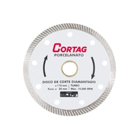 Disco Diamantado 110x20mm 8mm Turbo 60683 CORTAG