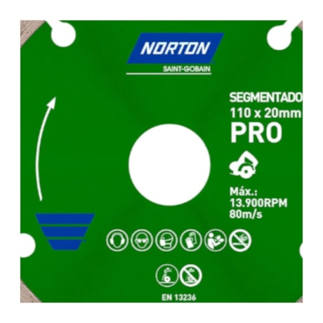 Disco Diamantado 115mm M14 PRO SEGMENTADO 000000070184632331 NORTON-569ee8e7-90db-4c7b-a125-436336393802