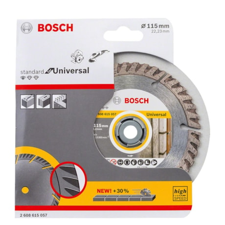 Disco Diamantado 115mm x 22,2mm 10mm Segmentado Standard for Universal 2608615057 BOSCH