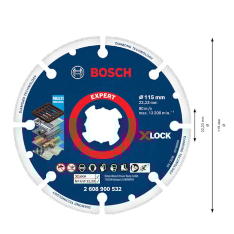 Disco Diamantado 115mmx22.3mm Corte e Desbaste Metal X-Lock 2608900532 BOSCH-698c5f89-5c0d-4160-8841-6fb531939dc8