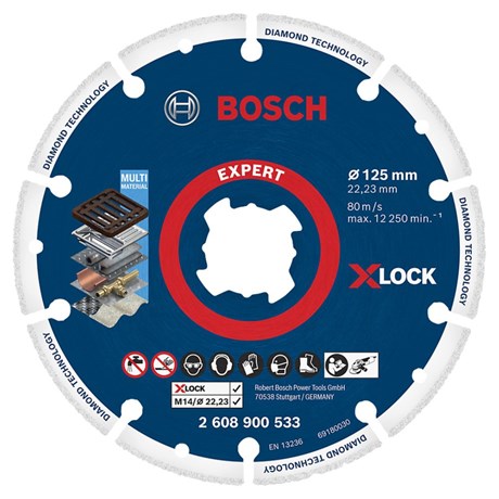 Disco Diamantado 125mmx22.3mm para Metal Expert X-Lock 2608900533 BOSCH