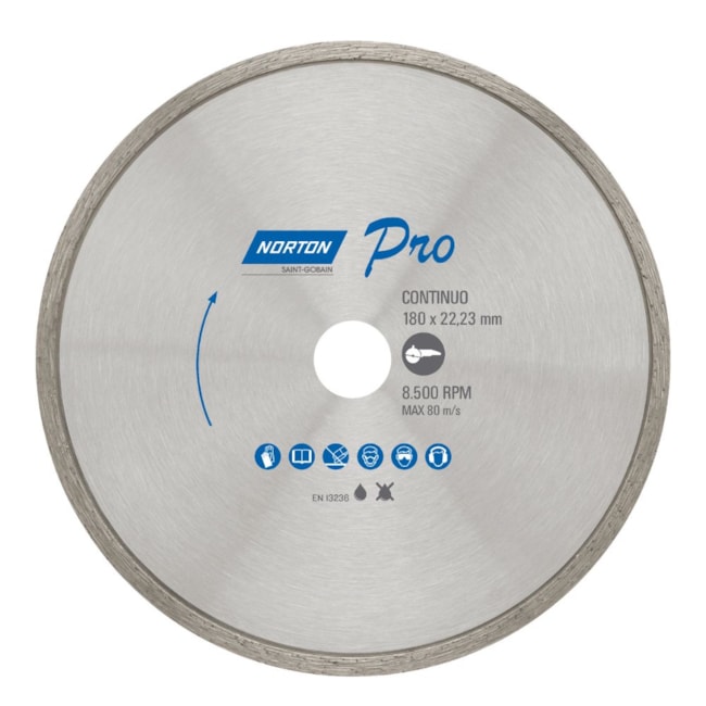 Disco Diamantado 180mm x 22.0mm 5mm PRO CONTINUO NORTON-f5824b9c-8c27-4356-b1fc-71324d66a986