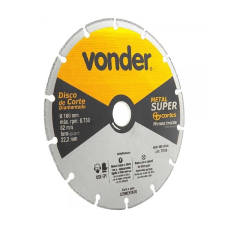 Disco Diamantado 180x22.2mm 1240180000 VONDER-cb1d0de9-918e-4b1b-ac16-59f26ba5ae8f