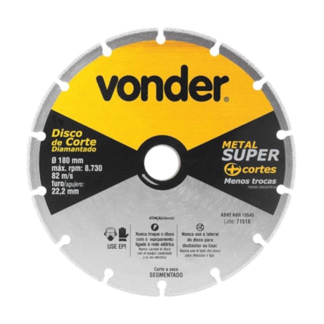 Disco Diamantado 180x22.2mm 1240180000 VONDER-9e56a1bc-90ea-4e1c-af44-076d478e0ed8
