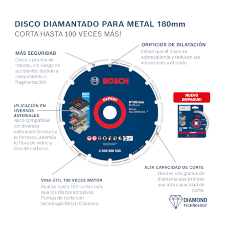 Disco Diamantado 18mm 22.30mm Metal X-Lock 2608900535 BOSCH-3c287750-cb0e-4b3e-817f-d5aa2468089d