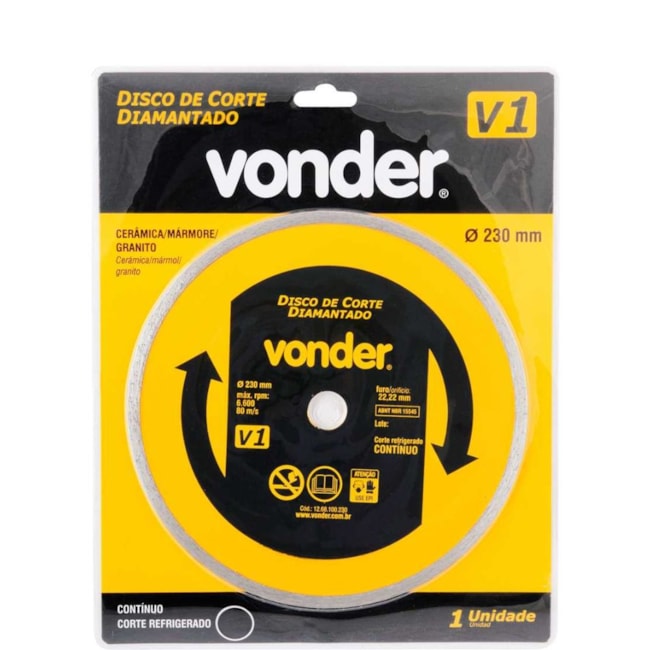 Disco Diamantado 230mm x 22,2mm 5mm Continuo Granito 1268100230 VONDER-81d8b67c-625e-47d5-842a-0cba75fd3da9