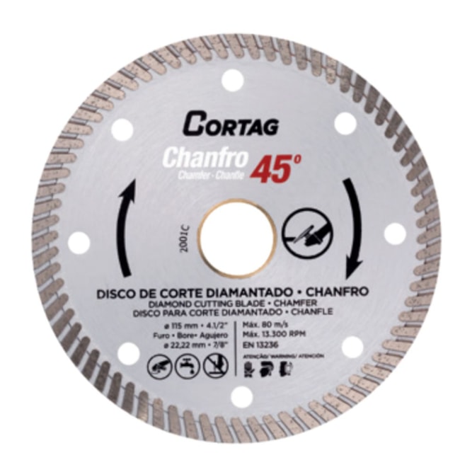 Disco Diamantado 254mmx25.4mm para Chanfro 62015 CORTAG-75df0311-e31e-4b06-8fba-fb75406c1792