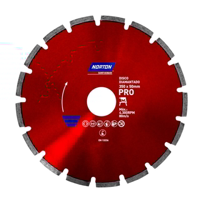 Disco Diamantado 350x50mm 4.300rpm PRO MARMORE NORTON-512f703a-fa0f-480e-bb05-a6fd880a3cca