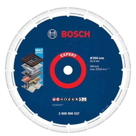 Disco Diamantado 355mm x 22,2mm EXPERT para Metal Segmentado 2608900537 BOSCH