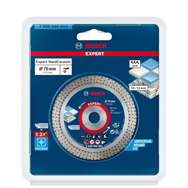 Disco Diamantado 76mm x 10mm Continuo Cerâmica 2608900652 BOSCH-83481b5b-e74e-4c42-9c0a-d5ae648d727a
