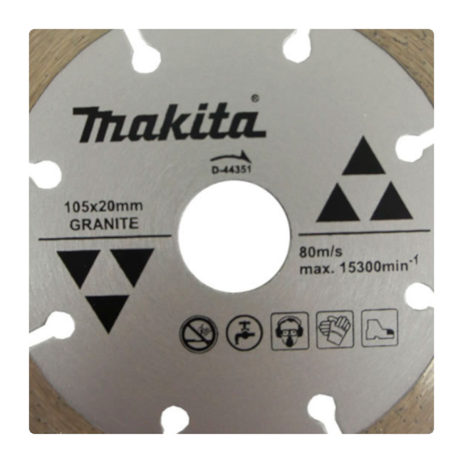 Disco Diamantado para Granito 105mm 10.0mm D-44351 MAKITA-439bb22b-86bc-486a-9b2f-aa07ead48d48