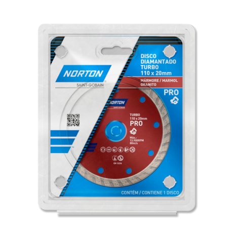 Disco Diamantado para Serra Mármore 110x20mm 8mm PRO TURBO NORTON-0a4d700c-e213-4ce4-911b-e66c8f6da5bd