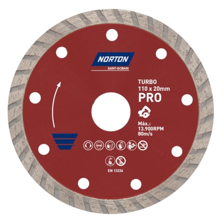 Disco Diamantado para Serra Mármore 110x20mm 8mm PRO TURBO NORTON-527a75bc-f683-4f9a-a34c-4fd006d4327e