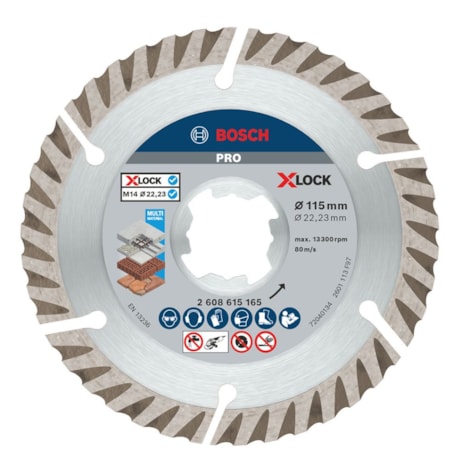Disco Diamantado PRO Multi Material X-Lock Segmentado 115 x 22,23 x 2mm 2608615165 BOSCH-08c985e7-fa7b-481b-9c37-f1b3becced6b