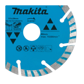 Disco Diamantado Turbo 105x20.0mm D-42581 MAKITA