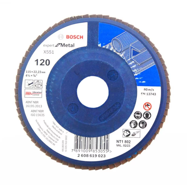 Disco Flap 4.1/2'' Grão 120 2608619023 BOSCH
-c41ca99d-cf25-4033-91e0-092d6464bab9