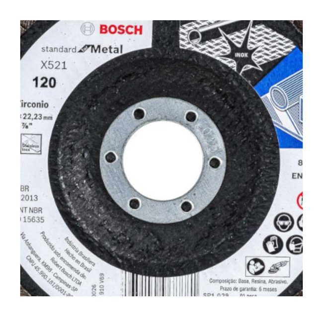 Disco Flap 4.1/2'' Grão 120 2608619291 BOSCH-fedf2101-93e6-49c5-8b6a-11346cd3bd51