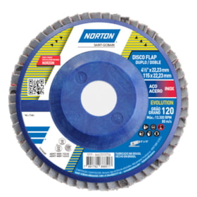 Disco Flap 4.1/2'' Grão 120 R 822 PLASTICO NORTON