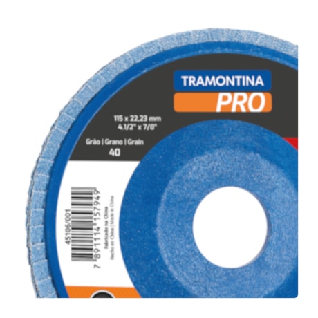 Disco Flap 4.1/2'' Grão 40 45106/001 TRAMONTINA PRO-905d74ac-75eb-4bf5-9b48-211f75e16f3a