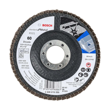 Disco Flap 4.1/2'' Grão 60 2608619289 BOSCH -9cd22a05-7a5b-462c-8e6f-f94bc89cc515