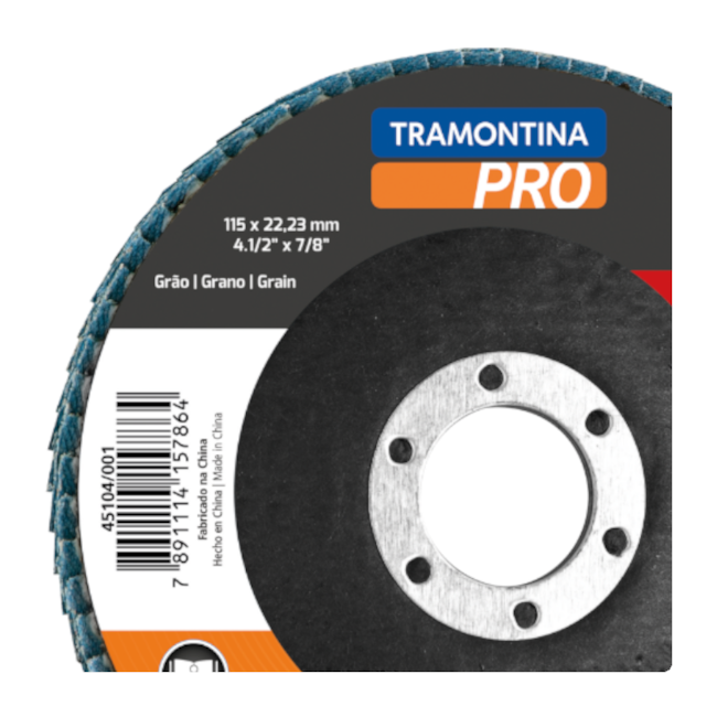 Disco Flap 4.1/2'' Grão 60 45104/002 TRAMONTINA PRO-cd56391d-4906-40d9-95f1-6871f34177c0