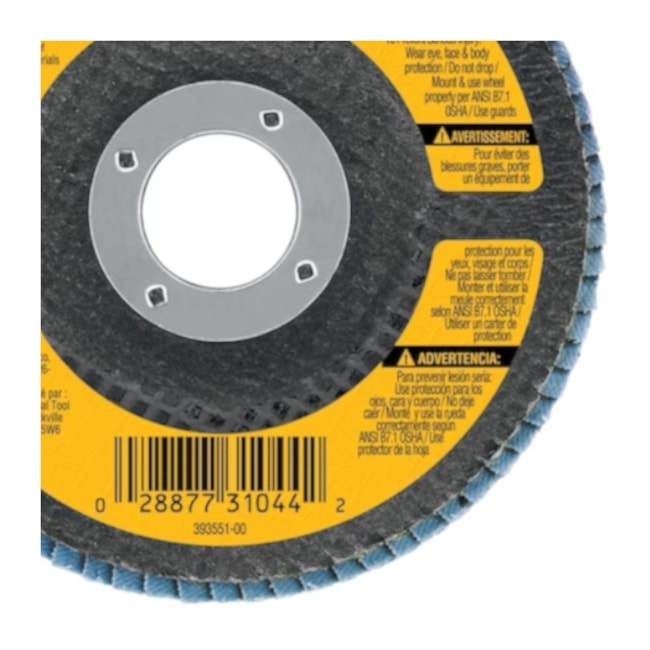 Disco Flap 4.1/2'' Grão 60 Fibra Curvo DW8308-BR DEWALT-98fd8cd6-e179-455b-a511-83a28733dfb3