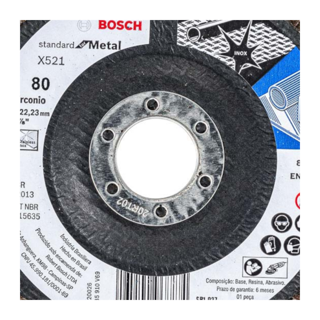 Disco Flap 4.1/2'' Grão 80 2608619290 BOSCH-94227642-6044-4b30-a816-e02bfc9ea001