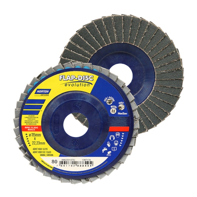 Disco Flap 4.1/2'' Grão 80 R 822 PLASTICO NORTON-c47b43ea-0573-4558-a076-5413e9fcb136