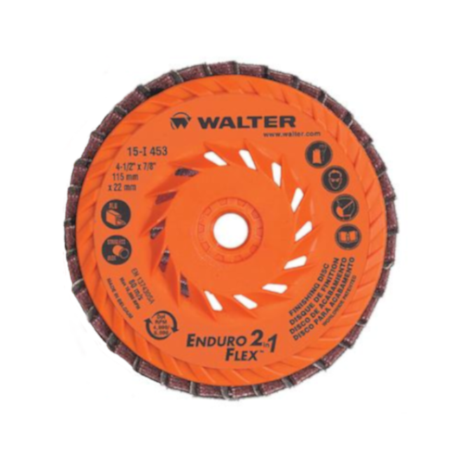 Disco Flap 4.1/2'' M14 Inox 2 em 1 ENDURO-FLEX WALTER ABRASIVOS-d098163f-dea7-4b3a-897a-34ff3476b74f