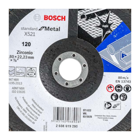 Disco Flap 7'' Grão 120 2608619295 BOSCH-cd80615a-9ca9-4508-8046-674faae3ec6d